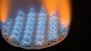 Bunsen burner close up